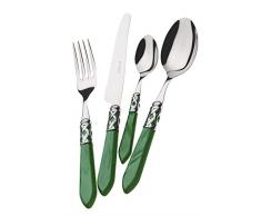 Bugatti ALC4M-S4250 Aladdin MÃ©nagÃ¨re de 24 PiÃ¨ces Service de Table Acier/ABS Vert 39 x 27 x 5 cm