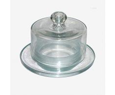 Better & Best Beurrier en verreMaison Campagne, rond, lisse, avec couvercle, dimensions 14 x 14 x 10 cm,
