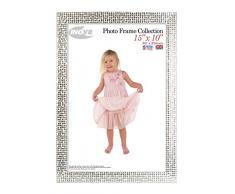 Inov8â15 x 10 cm en Cadre Image/Photo Lot de 4 Sets de Table en mosaÃ¯que Argent