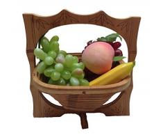 GMMH Fruits en Bambou Pliable Bol dÃ©coratif en Bois 8