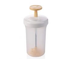 Tescoma Della CASA Fouet Ã crÃ¨me en Plastique pour prÃ©parer du Beurre, Transparent/Jaune
