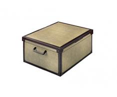 Kanguru 028 Boîte BAULETTO TAPIRUS en Carton Recyclable pour Ranger vêtements, Armoire, joutes, Couleur Brun/Marron/Noir Medium Dimension 32 x 42 x 21 cm