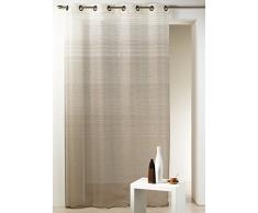 HomeMaison Voilage Fantaisie Ã Rayures Horizontales dÃ©gradÃ©es, 100% PolyesterÂ , Bordeaux, 140 x 240 cm