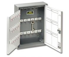 Burg-Wächter, butée murale Clés Armoire, 57 Crochets, droit, tôle dacier, hauteur : 350 mm, 6700/57 R