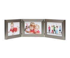 Deknudt Frames S41VD1 H3H Cadre Photo Triptyque Horizontal Résine Argenté 10 x 15 cm