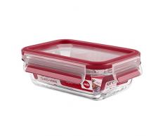 Emsa Clip&Close 513918 Boîte Alimentaire Rectangulaire En Verre Transparent 0,5 L