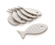 Tatay Poisson Stickers de Bain antidÃ©rapant Tube, Aubergine, PVC, Pergamon White, 7.5 x 0.7 x 14 cm