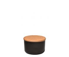 Emile Henry Eh798745 Pot de Conservation Pour Epices 0,3 L CÃ©ramique Noir Fusain 11 X 11 X 7,5 cm