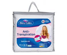 Bleu CÃ¢lin Couette ÃtÃ© 2 Personnes Anti-Transpiration TopCool, Blanc, 240x260 cm, KTO20