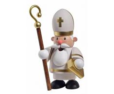 KWO Olbernhau Encens 25028Â DÃ©co Homme Saint Ãglise Saint-Nicolas Mini en Bois, 9Â x 9Â x 13,5Â cm, Multicolore