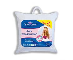 Bleu Câlin Lot de 2 Oreillers Ãté Anti-Transpiration TopCool Blancs 60x60 cm OTOH
