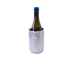 Duhalle 151543 Pochette réfrigérante pour Bouteille, Plastique, Argenté/Bleu, 37,5 x 15,5 cm