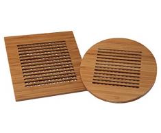 Totally Bamboo BA206626 Set de 2 dessous de plat en bambou 20 x 20 cm et Ã20 cm