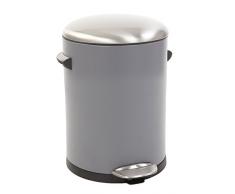 EKO Belle Deluxe Poubelle à Pédale Métal Gris 23,5 x 20,1 x 26,2 cm 3 litres