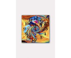 Bonamaison Horloge Murale en MDF, Multicolore, 30 x 30 cm