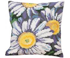 Collection DArt 5109 Marguerites Kit de Coussin Gros Trous Coton Multicolore 50 x 45 x 0,1 cm