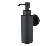 Haceka 1142259 Distributeur de Savon Kosmos de Metal fermÃ© Noir, Acier inoxidable, 15 x 15 x 9 cm