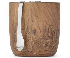 Swell Carafe, Acier Inoxydable 18/8, Bois de Teck, 3 litres