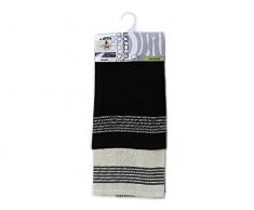 Soleil dOcre 712022 Lot de 2 Torchons Jacquard Coton Noir 50 x 70 cm