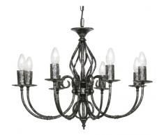 Oaks Lighting Tuscany Lustre à 8 branches Noir/doré