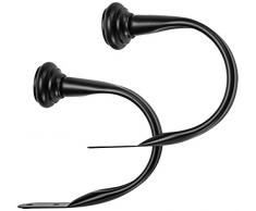 AmazonBasics Lot de 2 embrasses décoratives pour rideaux, Noir