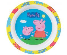 FUN HOUSE 005172 Peppa Pig Assiette pour Enfant, Polypropylene, Bleu, 22 x 22 x 1 cm