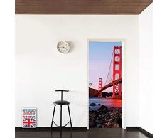 Walplus DÃ©corations Mural Autocollant Mural Murals DÃ©calques Salle Ã Manger CrÃ¨che Enfants Maison DÃ©coration WD10069 - DorÃ© Portail Pont