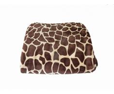 Comptoir du Linge Plaid Microfibre Grand Girafe 150 x 200 cm, 100% Polyester, Multicolore
