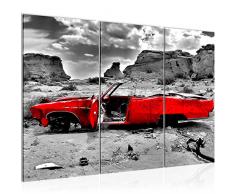 Tableau decoration murale Voiture Grand Canyon 120 x 80 cm - XXL Impression sur Toile Salon Appartment 3 Parties - prÃªt Ã accrocher - 602231a