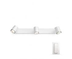 Philips Hue White Ambiance ADORE Barre de Spots salle de bain 3 x 5,5 W - Blanc (tÃ©lÃ©commande incluse)