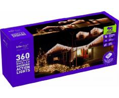Brite Ideas Festive Productions Guirlande de 360 x lampes LED façon stalactites, blanches