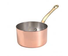 Pentole Agnelli Casserole Haute de cuivre étamé avec 1 Manche 14 cm Cuivre