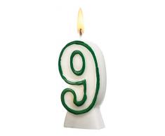 Susy Card Bougie Chiffre 1 piÃ¨ce, Vert