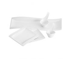 Villeroy & Boch NewWave Ensemble pour antipasti, 5 pièces, Porcelaine Premium, Blanc