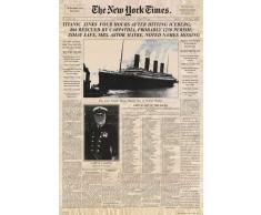 Empire Poster La Une du The New York Times sur Le Titanic (en Langue Anglaise) Multicolore