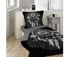 douceur dintÃ©rieur parure 2 piÃ¨ces 140x200 cm ista noir