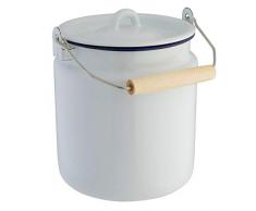 axentia 131726 Pot à Lait, Acier, Blanc, 3,5 l