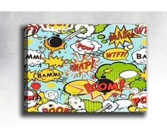 Bonamaison Peinture sur toile, multicolore, 50 x 70 cm - ConÃ§u et fabriquÃ© en Turquie