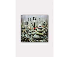 Bonamaison Horloge Murale en MDF, Multicolore, 30 x 30 cm
