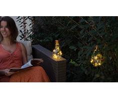 Galix 3417 Lampe de Table Solaire, Verre, Transparent