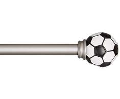 AmazonBasics Tringle Ã rideau dÃ©corative diamÃ¨tre 1,6 cm avec embouts ballon de football - 122 cm