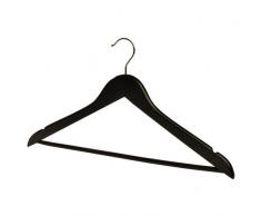 Drakes Affichage Large cintres en Bois avec Barre pour Pantalon, Lot de 100, Noir Mat