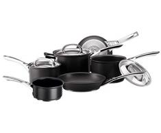 Meyer 61106 Circulon Infinite Ensemble de 6 Anodisées Dures, Lait de 16cm, Casseroles de 16, 18 et 20cm, Poêles de 20, Marmite de 24cm, Dur, Noir, 35 x 35 x 35 cm