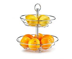 Zeller 27302 Plat Ã fruits 2 Ã©tages En mÃ©tal ChromÃ©