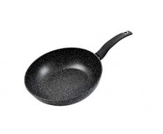 Magefesa roka, Wok 28Â cm, Aluminium forgÃ©, Full Induction, antiadhÃ©sive Pierre, Noir