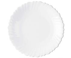 Luminarc 11365 6 Assiettes Plates 27 cm-FESTON, Opale-Verre trempé, Blanc