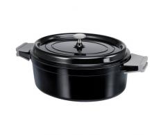 Beka 13391274 Cook On Cocotte ovale + couvercle en fonte daluminium noire 26 cm