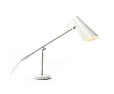 Northern Birdy Lampe de Table Aluminium Blanc 60 W 43 x 60 cm