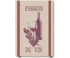Lot de 2 torchons Jacquard 50x70 cm 100% Coton de qualitÃ© supÃ©rieure Passion du vin