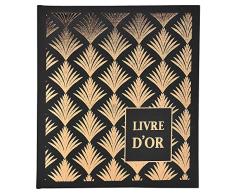 Livre dor 9512e 140 pages tranche or - Format 21x19cm - PALMYRE Noir motif Palmier